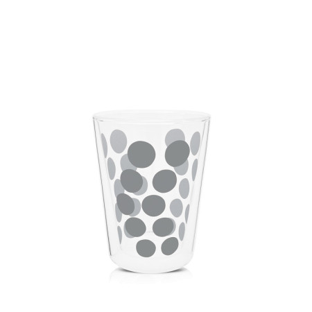 Stiklinių su šaukštais rinkinys 2x350 ml sidabrinis