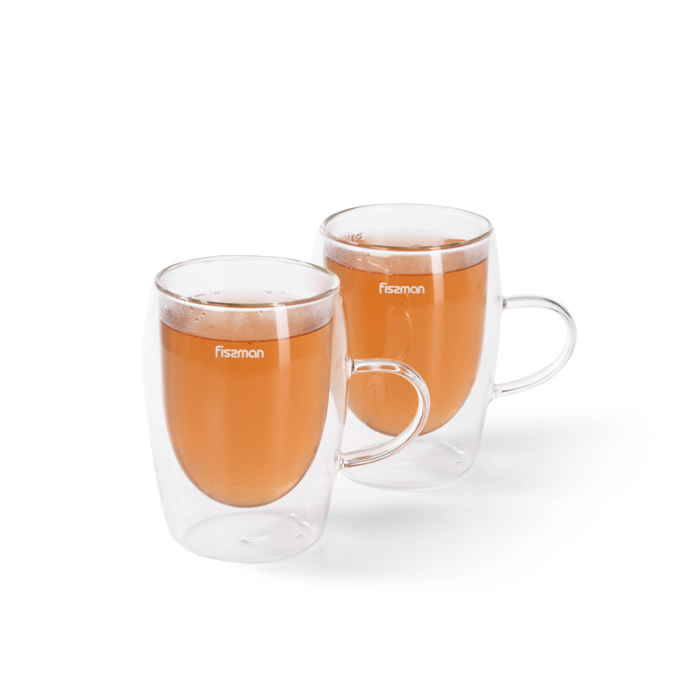 Puodelių rinkinys 2 vnt. RAF 300 ml dvisienis (stiklinis)