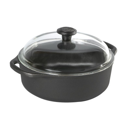 Ketaus puodas Skeppshult 3 l su stikliniu dangčiu